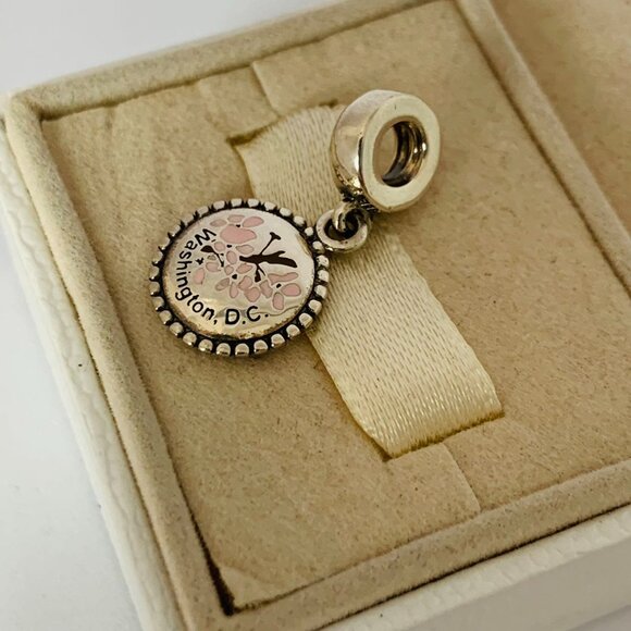 🧜🏾‍♀️🎀Pandora Washington, D.C. Cherry Blossom Charm - Picture 2 of 4